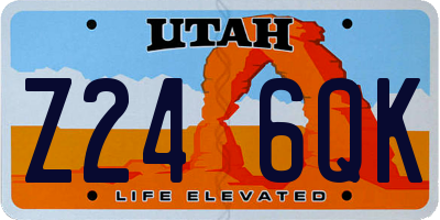 UT license plate Z246QK