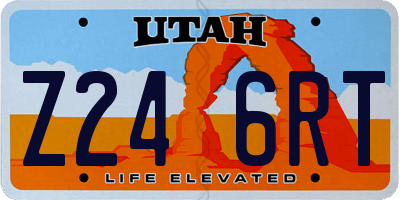 UT license plate Z246RT