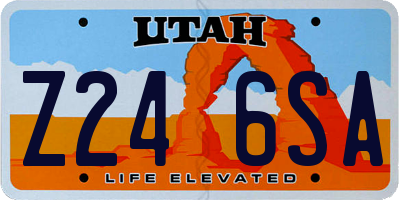 UT license plate Z246SA