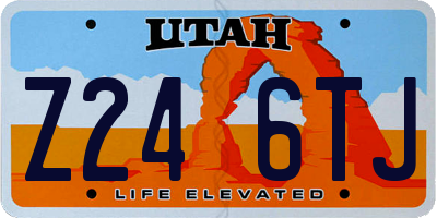 UT license plate Z246TJ
