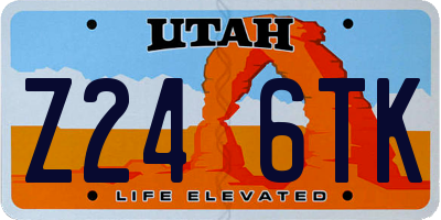 UT license plate Z246TK