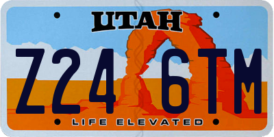 UT license plate Z246TM