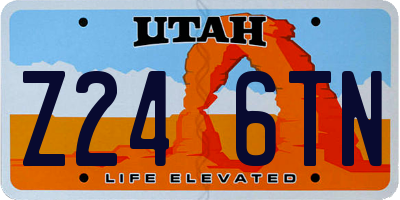 UT license plate Z246TN