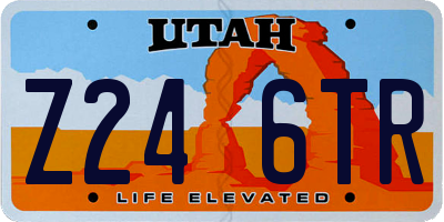 UT license plate Z246TR