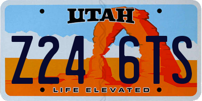 UT license plate Z246TS