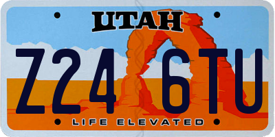UT license plate Z246TU