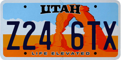 UT license plate Z246TX
