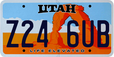 UT license plate Z246UB
