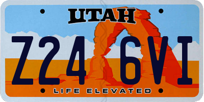 UT license plate Z246VI