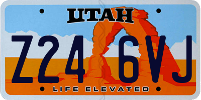 UT license plate Z246VJ