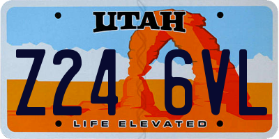 UT license plate Z246VL