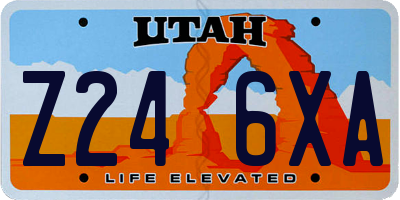 UT license plate Z246XA
