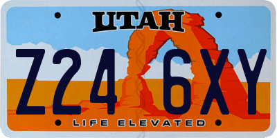 UT license plate Z246XY