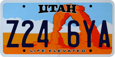 UT license plate Z246YA