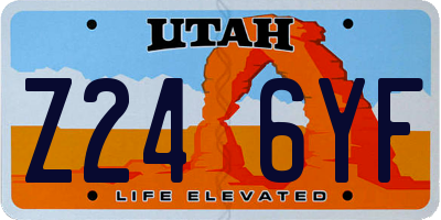 UT license plate Z246YF