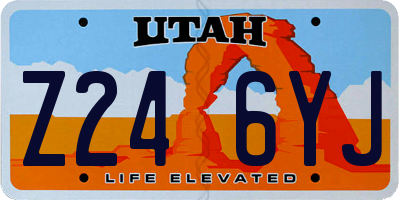 UT license plate Z246YJ