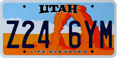 UT license plate Z246YM