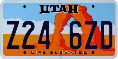 UT license plate Z246ZD