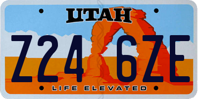 UT license plate Z246ZE
