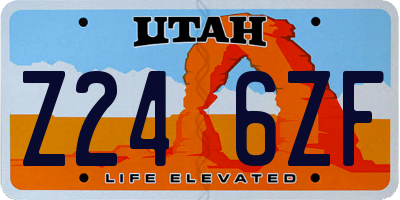 UT license plate Z246ZF