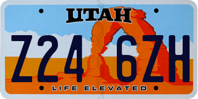 UT license plate Z246ZH