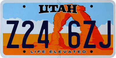 UT license plate Z246ZJ