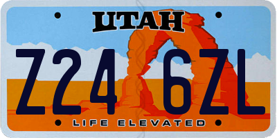 UT license plate Z246ZL