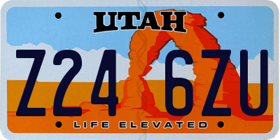 UT license plate Z246ZU