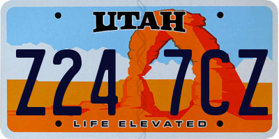 UT license plate Z247CZ