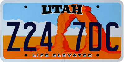UT license plate Z247DC
