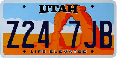UT license plate Z247JB