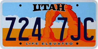 UT license plate Z247JC