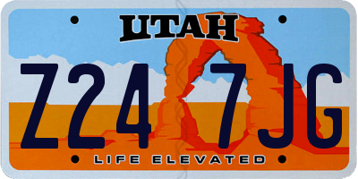 UT license plate Z247JG