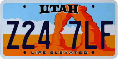 UT license plate Z247LF
