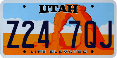 UT license plate Z247QJ
