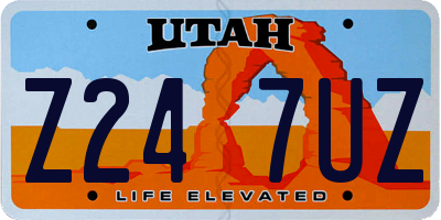 UT license plate Z247UZ