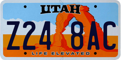 UT license plate Z248AC