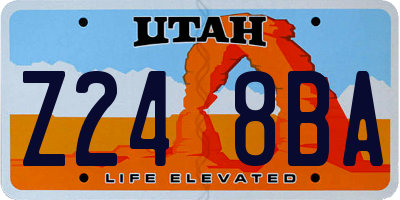 UT license plate Z248BA