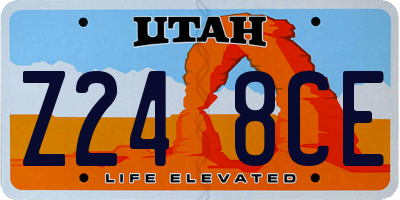 UT license plate Z248CE