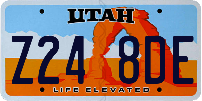 UT license plate Z248DE