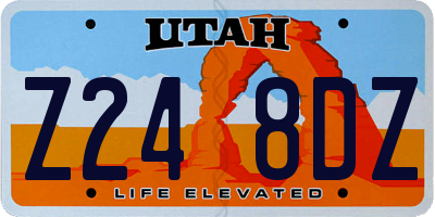 UT license plate Z248DZ