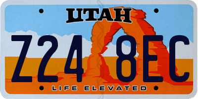 UT license plate Z248EC