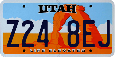 UT license plate Z248EJ