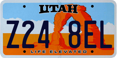 UT license plate Z248EL