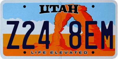 UT license plate Z248EM