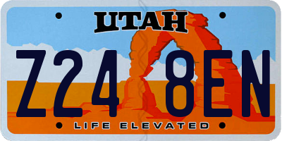 UT license plate Z248EN