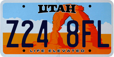 UT license plate Z248FL