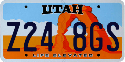 UT license plate Z248GS