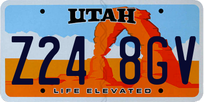 UT license plate Z248GV