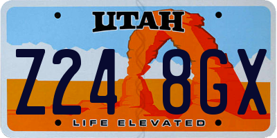 UT license plate Z248GX